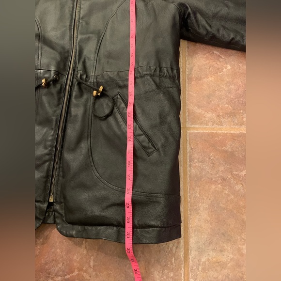 Real Leather/Faux Fur lined coat women’s size XL - Picture 6 of 7